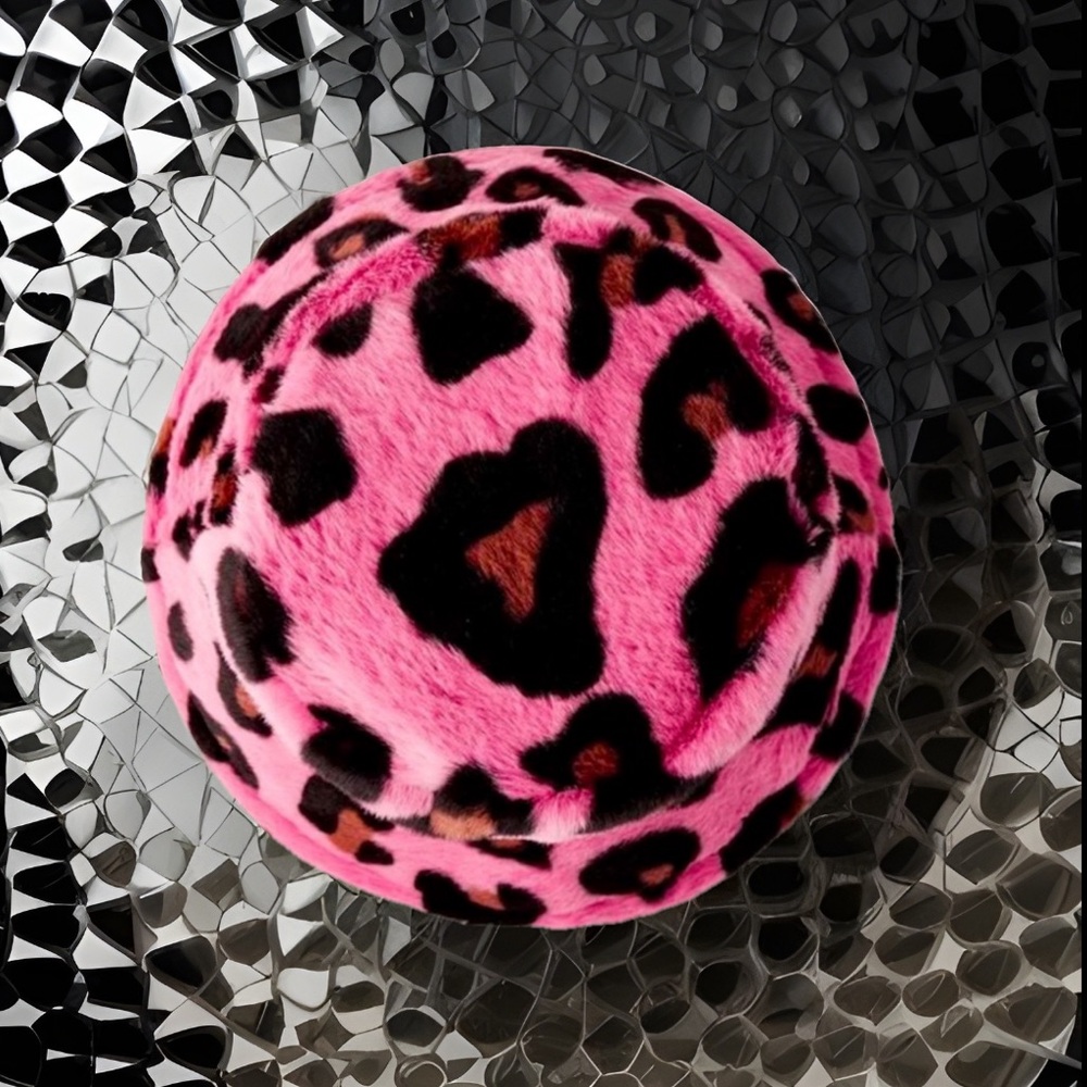 Fun Fur Animal Print Leopard Fishermans Bucket Hat - Picture 2 of 3